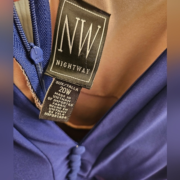 Royal Blue Plus Size S 20 Long Sleeves Long Prom Evening Dress Mother Bride - Picture 9 of 10